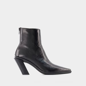 Blok Henri sandalen - Ann Demeulemeester - Leer - Zwart