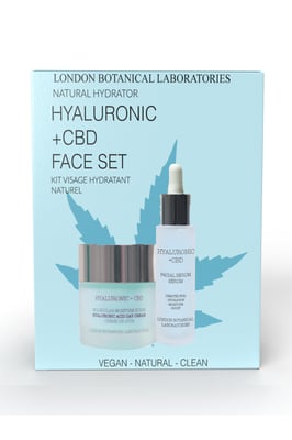 London Botanical Laboratories LBL- CBD + hyaluronzuur gezichtsset (serum + vochtinbrengende crème)