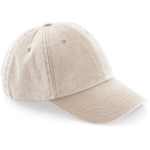 Beechfield Unisex Laag Profiel Vintage Denim-Look Cap (Vintage steen)