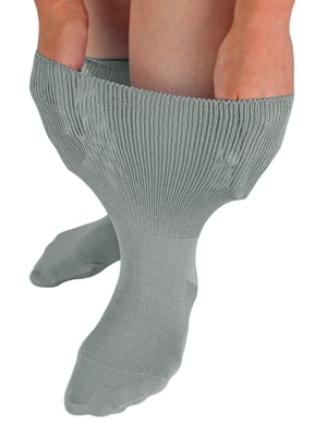 Dr.Socks - Extra brede bamboe oedeemsokken - Grijs