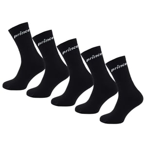 Prince Tennis 5-Pack Heren Zwarte Sokken