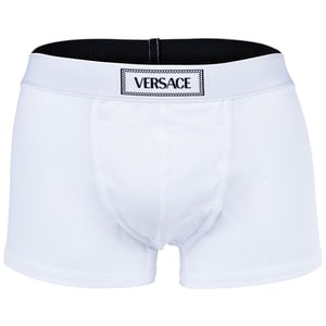 Versace Korte Trunk Jersey Katoen Topekaelastic Canete Logo Boxershorts
