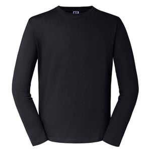 Russell Heren Klassiek T-shirt met lange mouwen (Zwart)