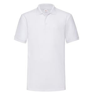 Fruit of the Loom Heren Pique Zwaar Poloshirt (Wit)
