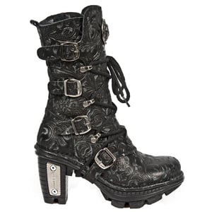 New Rock dames bloemen gotische leren laarzen - NEOTR005-S25