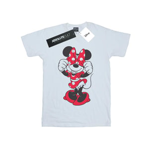Disney Meisjes Minnie Mouse Strikogen Katoenen T-shirt (Wit)