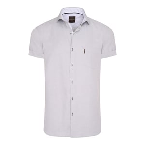 Cappuccino Italia Overhemden Short Sleeve Blouse Grijs Grijs