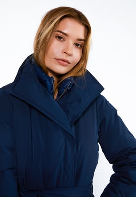 Dreimaster Winterjas stormwolk Dames donker marine