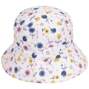 Trespass Kinder/Kinder Zebdee Bloemen Emmer Hoed (Wit/Blauw/Geel)