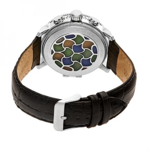 Heritor Automatische Aura Heren Semi-Skelet Leerband Horloge