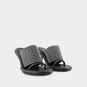 Bumper Crystal muiltjes - J.W. Anderson - Leer - Zwart
