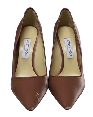 Jimmy Choo Romy 100 Pumps in Roze Velvet