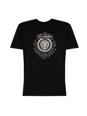 Les Hommes T-Shirt Luxury Logo Mannen zwart
