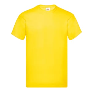 Fruit of the Loom Unisex Origineel Katoenen T-shirt voor volwassenen (Geel)