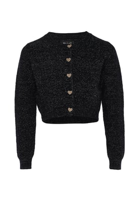 Mymo Vest met fantasiegaren Dames zwart
