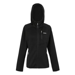 Regatta Dames/Dames Newhill Marl Fleecejas met capuchon (Zwart)