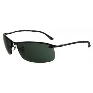 Ray-Ban Wrap Mannen Matt Black Green Zonnebril RB3183