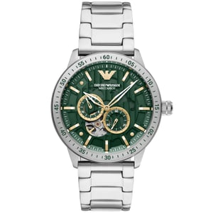 Emporio Armani Mario Heren Horloge Zilverkleurig AR60053