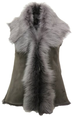 Korte damesbodywarmer van Toscana-schapenvacht-Denver