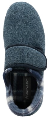 Velcro Slippers voor Mannen | Dunlop | Geheugenfoam | Orthopedisch | Makkelijk Sluiten | Huis Slaapkamer Binnen - Marineblauw