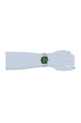 Invicta Pro Diver 30808 Heren Horloge - Quartz Uurwerk - Roestvrij Staal met groene Wijzerplaat - 43mm