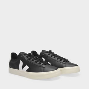 Campo sneakers in zwart en wit chroomvrij leer