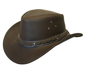 Cowboy Outback echte lederen Aussie Bush-hoed
