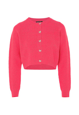 Mymo Vest met fantasiegaren Dames roze