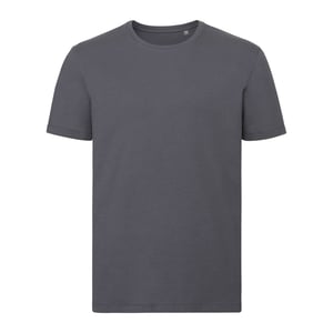 Russell Heren Authentiek Puur Organisch T-Shirt (Konvooi Grijs)