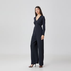 Jumpsuit met V-decolleté