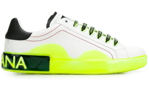 Dolce & Gabbana Heren Witte Kalfsleren Sneakers