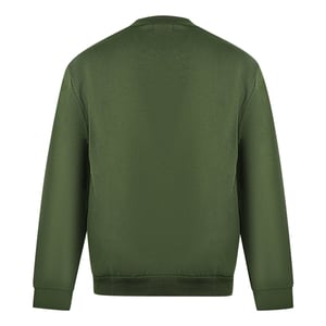 Cavalli Class Leoplardprint Logo Olijfgroene Trui