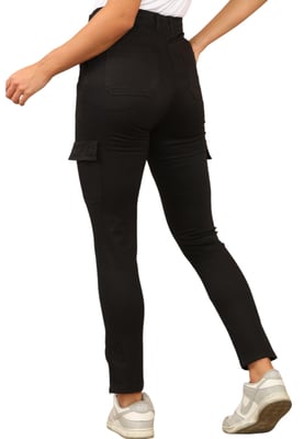 MYT Dames Cargo Chino Enkel Grazer Broek in Zwart