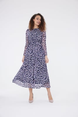 Stella jurk met luipaardprint - Lila