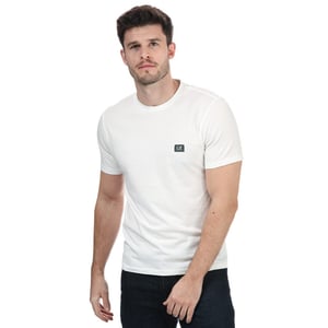 C.P. Company Small Stitch heren-T-shirt met bloklogo in beige