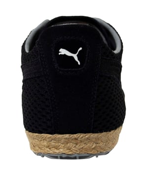 Puma Glyde Espadrille stijl zwart leer Lace Up heren Trainers 354672 01