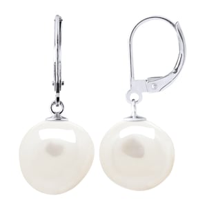 Oorbellen Wit Goud - Echte Cultuurversie Zoetwaterperlen Barok 12-13 mm