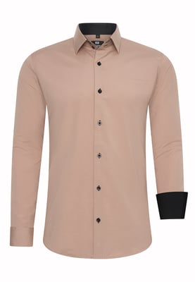 Rusty Neal Overhemden Overhemd Slim Fit Beige