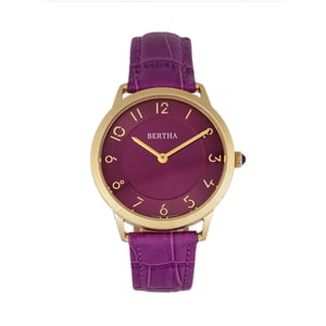 Bertha Abby Zwitsers horloge met leren band