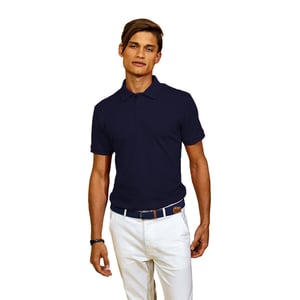 Asquith & Fox Heren Super Smooth Knit Polo Shirt (Marine)