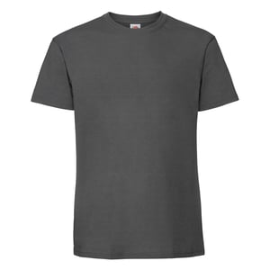Fruit of the Loom Heren Iconic Premium Ringspun Katoen T-Shirt (Licht Grafiet)