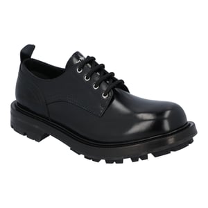 Alexander McQueen Geribbelde Zool Veterschoen 'Zwart'