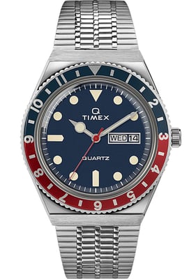 Timex Q Reissue Heren Horloge Zilverkleurig TW2T80700