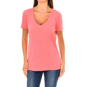 Dames-T-shirt met korte mouwen en V-hals 3Y5T45-5JZMZ