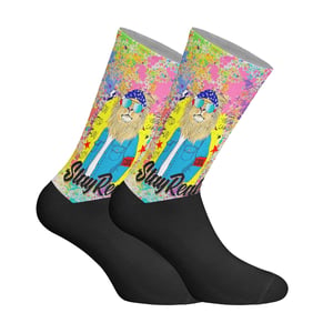 Lange uniseks sokken met elastische print