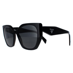 Prada PR19ZS 1AB5S0 zwarte donkergrijze zonnebril