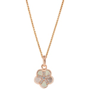 Orphelia 'Daisy' Dames 925 Sterling Zilver Hanger met Ketting - Roze ZH-7585/RG