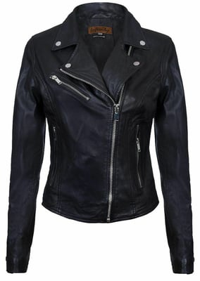 Dames klassiek leren Brando bikerjack-Loughton