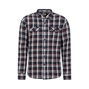 Mountain Warehouse Heren Overhemd met lange mouwen in molton (Blauw)