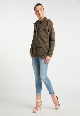 Dreimaster Lichte jas Dames militaire olijf